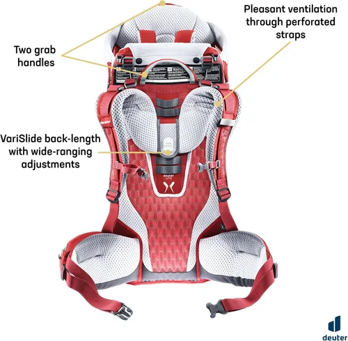 Vista 4 de Deuter Kid Comfort Active (ajuste estándar) y Active SL (ajuste de mujer) portabebés y mochila