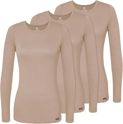 Vista 26 de Adar Underscrubs - Camiseta de manga larga para mujer, paquete de 3 unidades Aguamarina (Aquamarine)