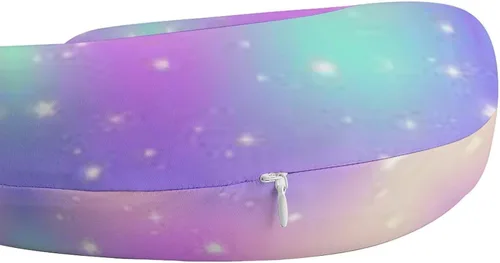 Vista 4 de Almohada personalizada de espuma viscoelástica en forma de U, añade tu texto fotográfico, almohada suave personalizada para el cuello, cojín cómodo