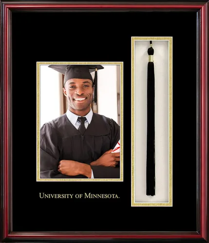Vista 136 de Campus Images NCAA unisex 5x7 Portrait with Tassel Box Petite Cherry 2-Cereza