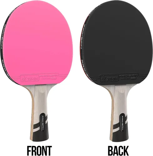 Vista 6 de PRO-SPIN Ping Pong Paddles – ITTF Approved Professional Table Tennis Rackets with Carbon Fiber for Superior Control 7-Ply Blade, Premium Rubber