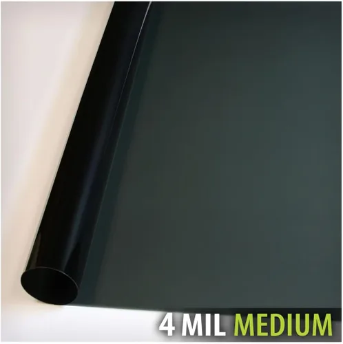 Vista 3 de FDB s4mb35 Película para ventana de seguridad y control de sol 4 mil Negro 35 (Tamaño Mediano)