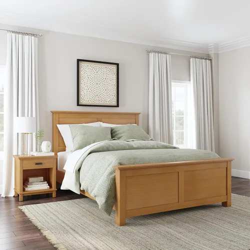 Vista 2 de Homestyles Oak Park Cama Queen y mesita de noche
