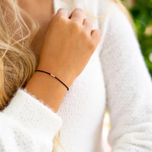 Vista 2 de Pulsera de oro macizo de 14 quilates con bola roja Delgada Joyería unisex de protección de la Cabalá con cierre Acentos de oro amarillo Talismán