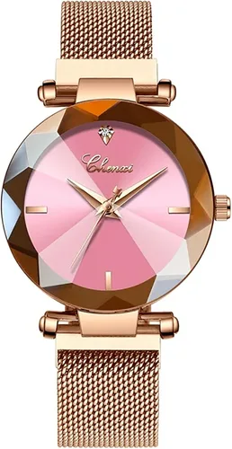 Vista 11 de MASTOP Relojes de Lujo para Mujeres Relojes Analógicos de Cuarzo Reloj Pulsera Reloj Banda de Malla Impermeable Relojes de Pulsera para Damas A