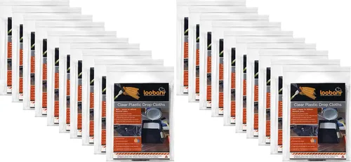 Vista 9 de 10 piezas de lonas de plástico para pintores, cubierta impermeable y antipolvo, lona desechable de 9 x 12 pies para pintar para sofá/cubierta