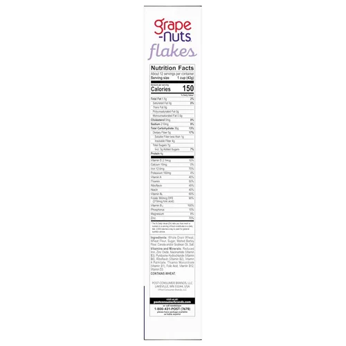 Vista 7 de Cereal de desayuno con copos de nueces, cereales crujientes de trigo integral y cebada, ideal para yogures, parfaits y aperitivos caseros, caja