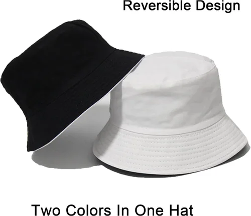 Vista 14 de PFFY Bucket Hat for Women Men Cotton Summer Sun Beach Fishing Cap