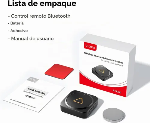 Vista 6 de VIOFO BTR200 - Control remoto inalámbrico Bluetooth con bloqueo de eventos