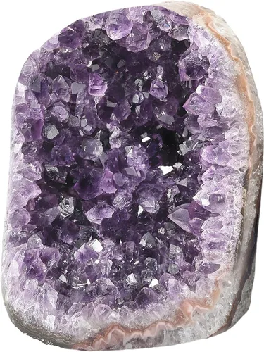 Vista 9 de TUMBEELLUWA 5.29-7.05 oz de cristal de amatista natural para decoración del hogar, figura de piedra de cuarzo de geoda drusa cruda para meditación