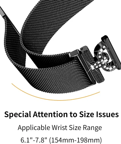 Vista 3 de JOYOZY Bandas magnéticas compatibles con Samsung Galaxy Watch 7/FE/5/6/4 de 40 mm/44 mm/Galaxy Watch 5 Pro de 45 mm/Galaxy Watch 4/6 Classic de 42
