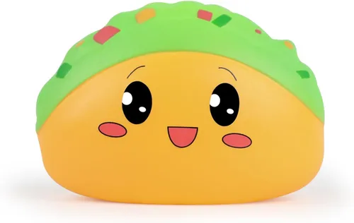 Vista 6 de Anboor - Peluche con forma de taco, lento, de levantamiento lento, juguete para niños, suave, forma de tacos mexicanos, perfumados, alivio