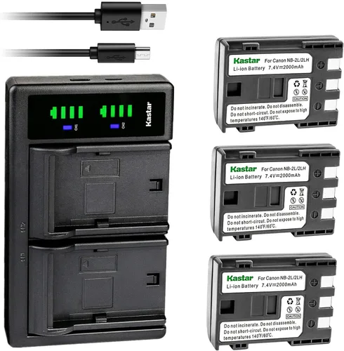 Vista 6 de Kastar Reemplazo del cargador de batería USB LTD2 para Canon DS126071, E160814, DS126151, Elura 40 MC, Elura 50, Elura 60, Elura 65, Elura 70, Elura