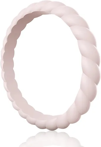 Vista 22 de Egnaro Anillo de boda de aniversario de silicona para mujer, 0.1 in
