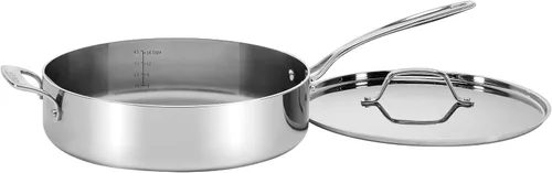 Vista 6 de Cuisinart Cazo de cocina inoxidable de 5 capas con revestimiento personalizado, 3 cuartos de galón con tapa, CC5193-18