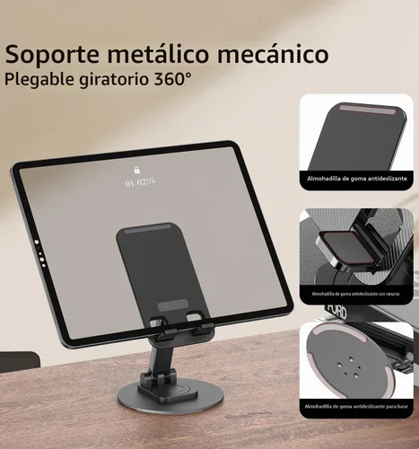 Vista 4 de 360° Rotating Cell Phone Stand for Desk
