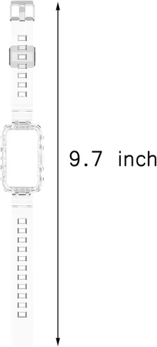 Vista 5 de SOOYEEH Correa para HUAWEI Band 6Honor Band 6, TPU Translucent Rubber Replacement StrapBand