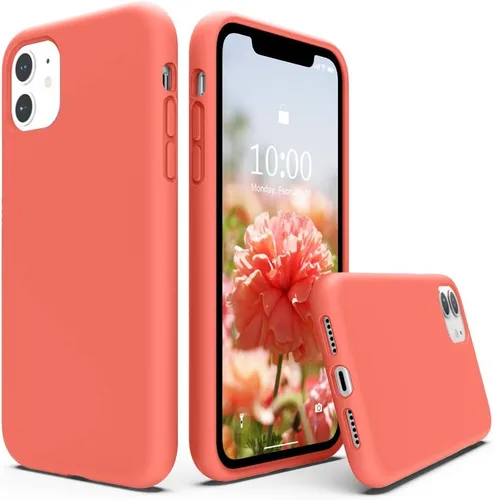 Vista 18 de Surphy - Carcasa de silicona líquida, diseño grueso completo con forro de microfibra, 6.1” para iPhone 11, 2019