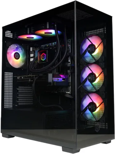 Vista 10 de CyberPowerPC PC para juegos, AMD Ryzen 9 9900X, GeForce RTX 5070 12GB