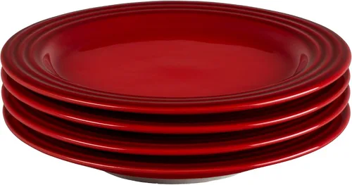 Vista 4 de Le Creuset Juego de 4 platos de ensalada de gres, 8.5" cada uno, Caribe
