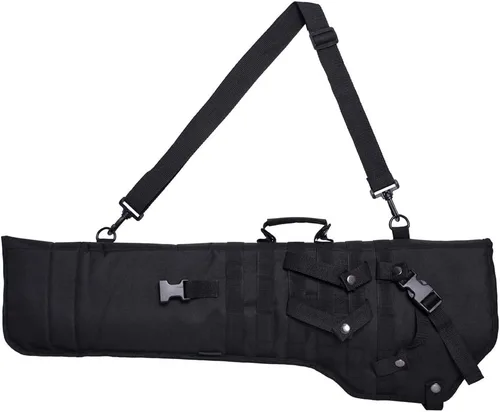 Vista 8 de Funda táctica para rifle Waxaya, bolsa de hombro para escopeta con parte superior abierta