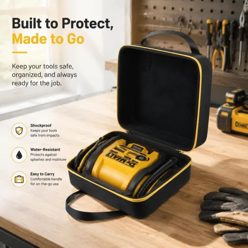 Vista 2 de Funda rígida Khanka de reemplazo para inflador de neumáticos DEWALT DCC020IB de 20 V Max