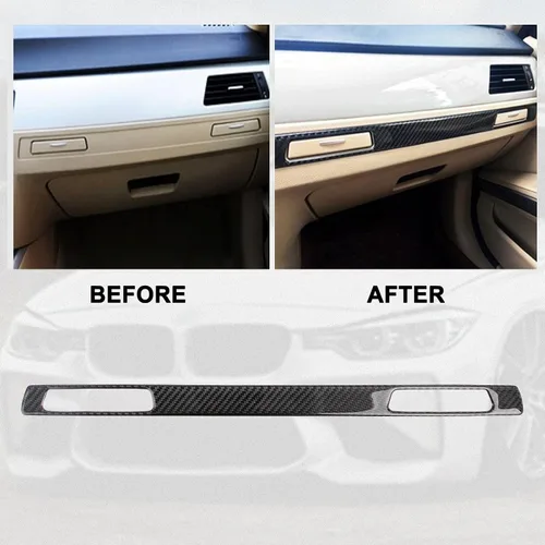 Vista 8 de x xotic tech 1 pieza de fibra de carbono auténtica para interior de coche, cubierta de copiloto, compatible con BMW Serie 3 E90 E92 E91 E93 2005-2012