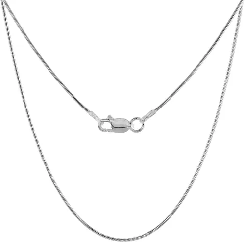 Vista 2 de Hermoso collar de corazón flotante de San Valentín clásico de plata esterlina, 78 x 1 pulgada, Plata esterlina
