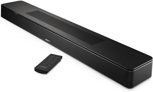 Vista 2 de Bose Nueva barra de sonido inteligente Dolby Atmos, paquete negro con altavoces envolventes inalámbricos (par), módulo de graves 500