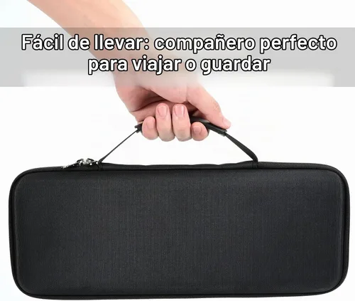 Vista 5 de RAIACE Funda de almacenamiento rígida compatible con teclado numérico Apple Magic Keyboard + Apple Magic Mouse. (solo funda), color negro