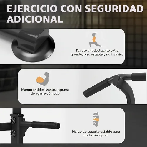 Vista 4 de SogesHome Power Tower - Barra de dominadas y estación de inmersión, soporte de inmersión ajustable en altura para gimnasio en casa, estación
