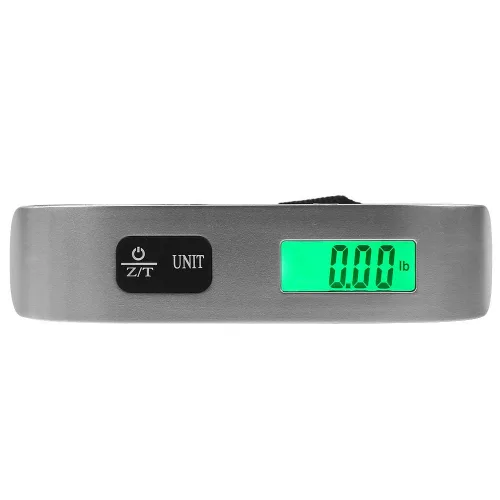 Vista 5 de Jadpes Báscula de equipaje pantalla LCD electrónica portátil de mano de 1102lbs báscula de peso para equipaje báscula de maleta para el hogar cocina