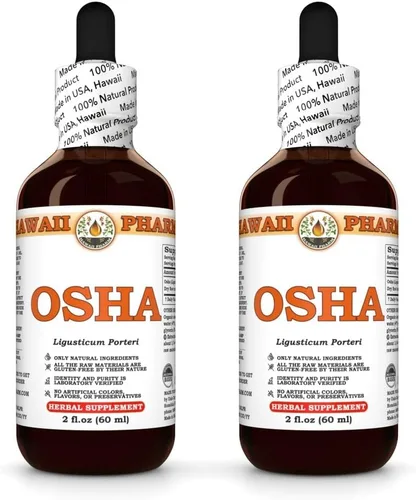 Vista 3 de Extracto líquido OSHA, tintura de OSHA (Ligusticum porteri), suplemento herbario, Hawaii Pharm, fabricado en EE. UU., 2 x 2 onzas líquidas