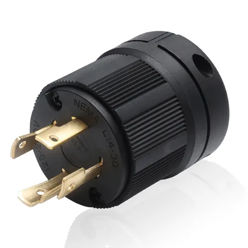 Vista 14 de STARELO Receptáculo de Bloqueo de 30 Amperios para Generador Salida NEMA L14-30R con Cubierta, 125/250 Voltios 3 Polos 4 Cables, Resistente a