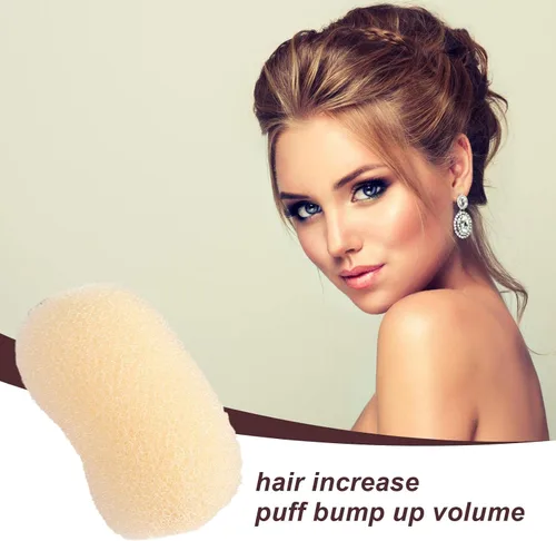 Vista 8 de Esponja para aumentar el volumen del cabello, almohadilla de esponja para el cabello con clip BB, práctica esponja para el cabello, fácil de usar