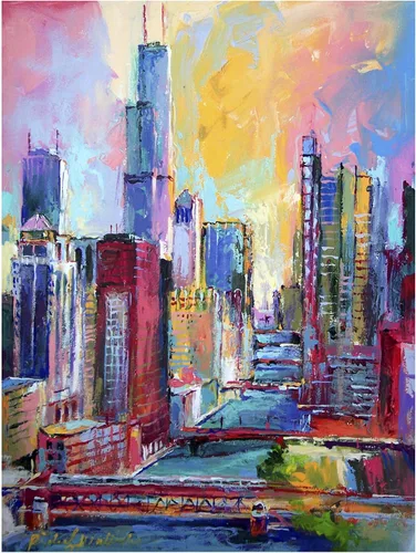 Vista 2 de [Usado] Trademark Fine Art - Lienzo Art 'Chicago 3' - 19 x 14