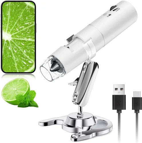 Vista 8 de Microscopio digital inalámbrico, SKYBASIC 50X-1000X Ampliación WiFi Microscopios portátiles de mano con soporte ajustable HD Cámara de microscopio