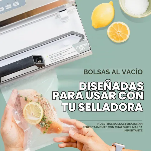 Vista 3 de Avid Armor bolsas comerciales para envasar al vacío, libres de BPA, ideales para Sous Vide. Paquete de 100 unidades., Transparente