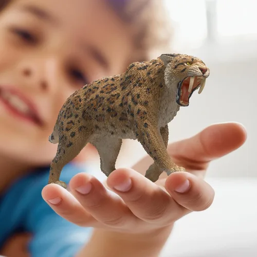 Vista 3 de Schleich Dinosaurios - Figura de juguete Smilodon - Niños a partir de 4