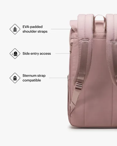 Vista 5 de Herschel Mochila Retreat, Rosa ceniza, Herschel Mochila Retreat