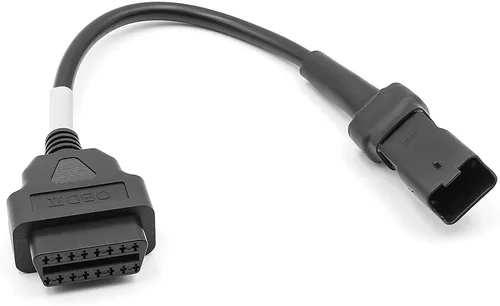 Vista 2 de eMoto Universal 4-Pin macho a OBD2 hembra Cable adaptador de diagnóstico de motocicleta para motocicletas Du Ca Ti