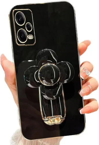 Vista 34 de Miagon - Funda con soporte para Xiaomi Redmi A1, galvanizado suave TPU protector delgado a prueba de golpes con molinete giratorio soporte de flores