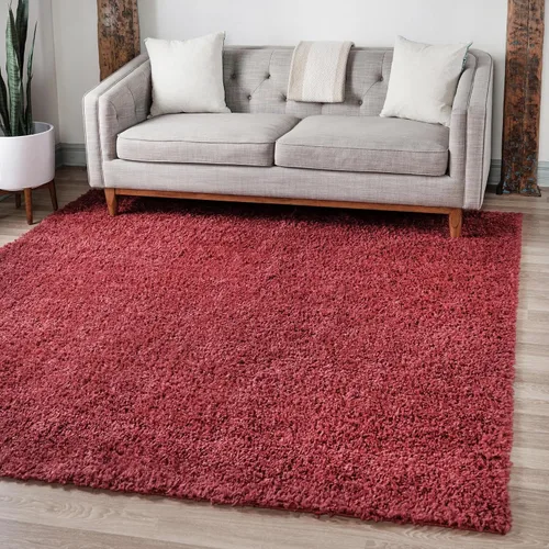 Vista 170 de Unique Loom Colección Davos Shag - Alfombra Lino