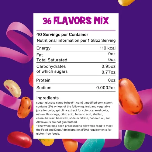 Vista 2 de The Jelly Bean Planet Gourmet Jelly Beans - Tarro de 42.5 onzas, sin gluten