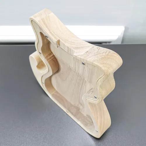 Vista 4 de FixtureDisplays® Alcancía de madera para gatos, alcancía de ahorro para niños, bonita moneda de recuerdo para niños y niñas, es un regalo único