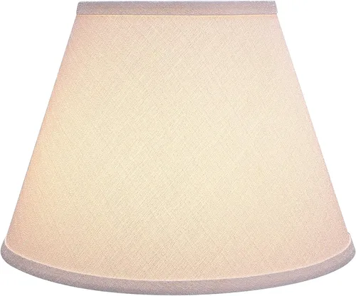 Vista 2 de Aspen Creative 32685A Pantalla de lámpara de construcción de araña con forma de imperio de transición en lino sintético blanco, parte superior de 7