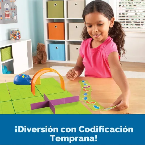 Vista 3 de Juego de actividades de ratón robot Code & Go de Learning Resources - Kit de robótica para niños, codificación de mascotas, juegos STEM, actividades