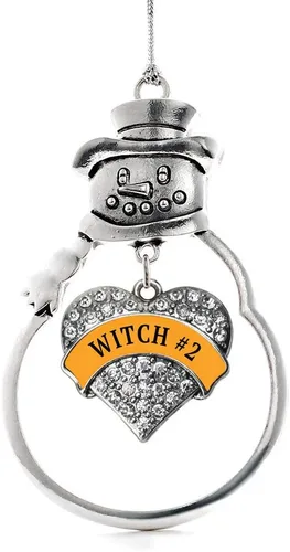 Vista 156 de Inspired Silver - Big Sis - Adorno de Navidad plateado - Adorno de árbol de Navidad con dije de corazón con circonita cúbica - Decoración colgante