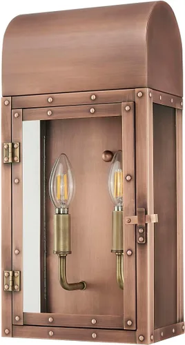 Vista 5 de Acclaim Lighting 8413AB Linterna vintage de latón sólido de una luz regulable montada en pared para exteriores clasificada para humedad con vidrio