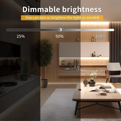 Vista 3 de COB - Tira de luces LED de 32.8 pies, 3000 K, blanco cálido, regulable, CC de 24 V, cinta de luces LED flexibles para dormitorio, con control remoto